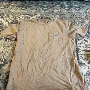 brown short sleeve carhartt shirt
